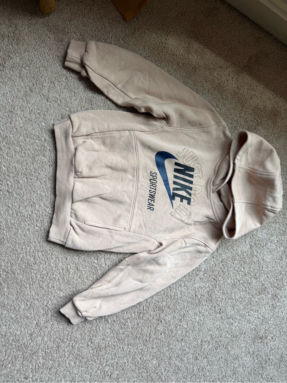 Nike Tan Hoodie with Nike Logo